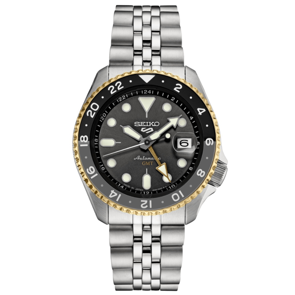 Seiko Sports GMT SSK021K1 Batman Bezel Automatic Watch Watchlyx