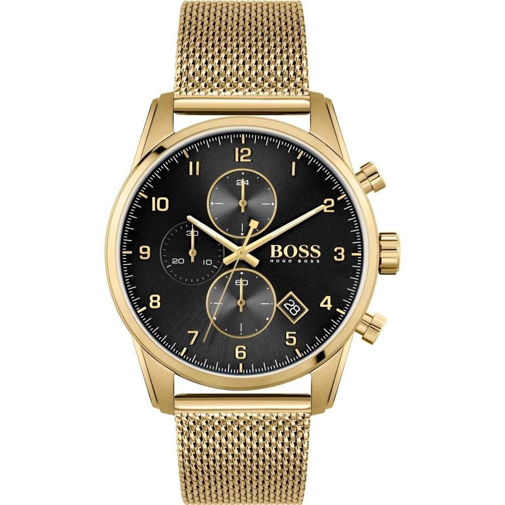 Hugo Boss Watch Chronograph Skymaster Gold HB1513838 – Watchlyx