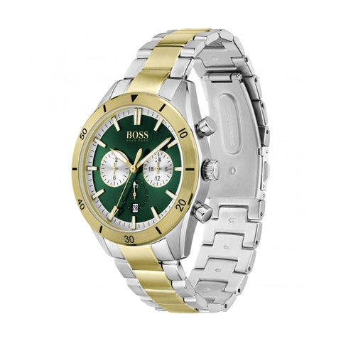 Orologio cronografo Hugo Boss Santiago da uomo 1513872 con quadrante verde