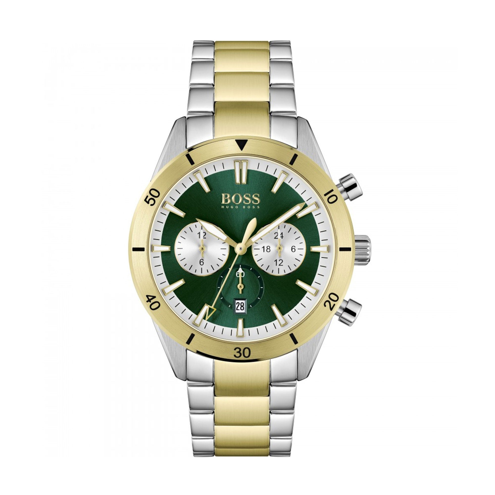 Hugo Boss Men's 1513872 Santiago Chronograph Green Dial Watch