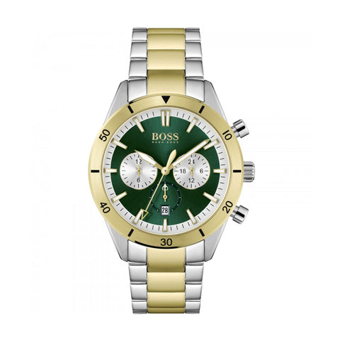 Orologio cronografo Hugo Boss Santiago da uomo 1513872 con quadrante verde