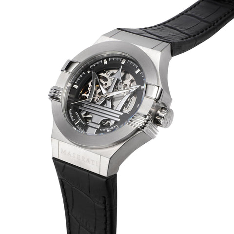 Maserati R8821108001 Potenza Automatik-Herrenuhr in Silber