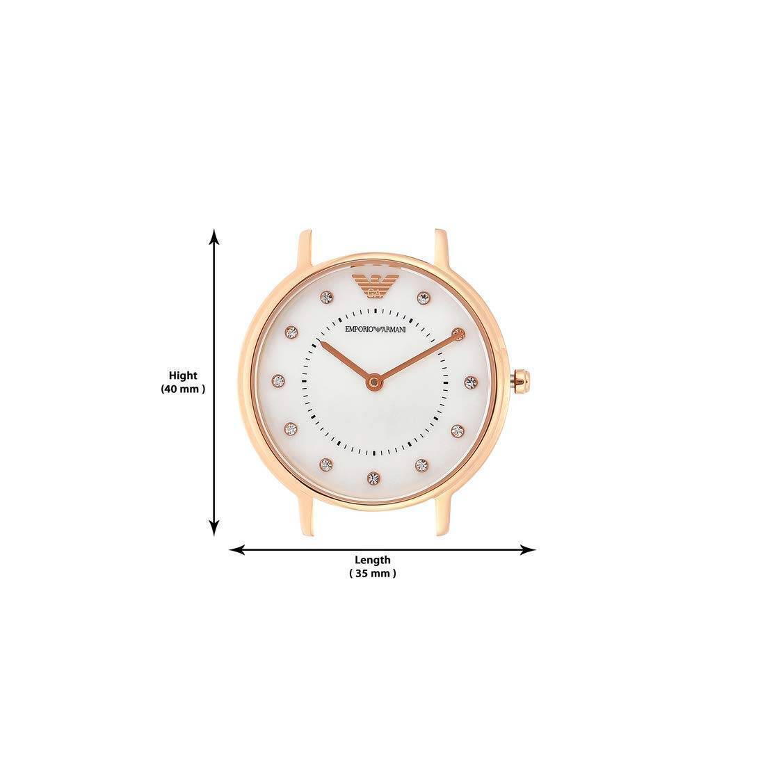 Emporio Armani Mother of Pearl Dial Green Leather Strap Watch For Women - AR11150