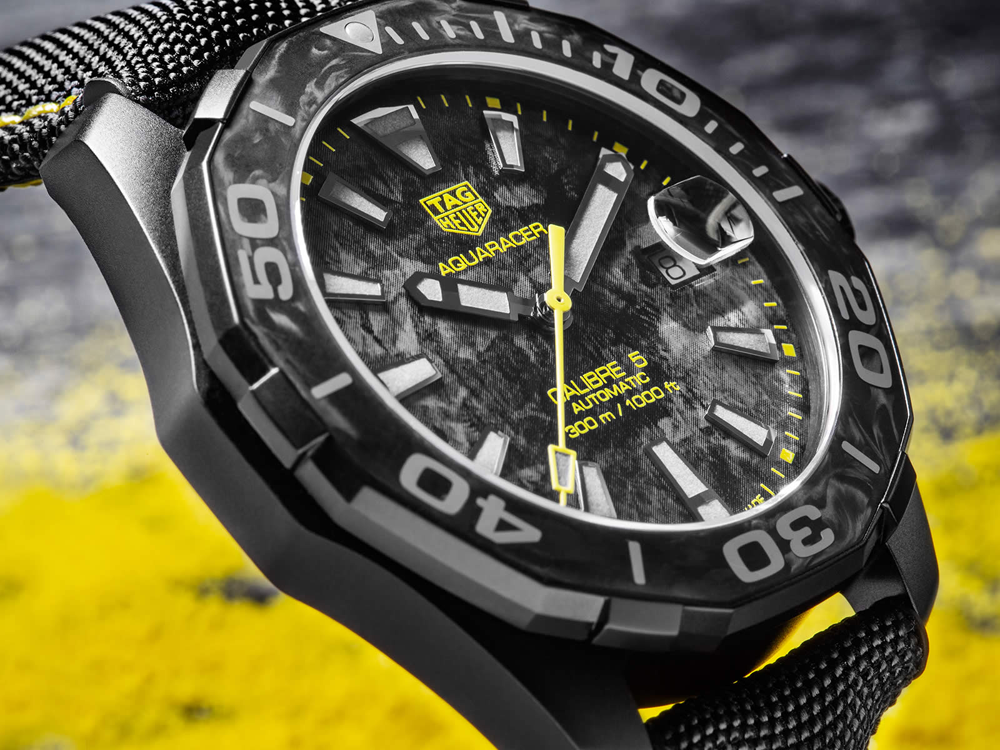 Tag Heuer Aquaracer Carbon Dial Watch for Men