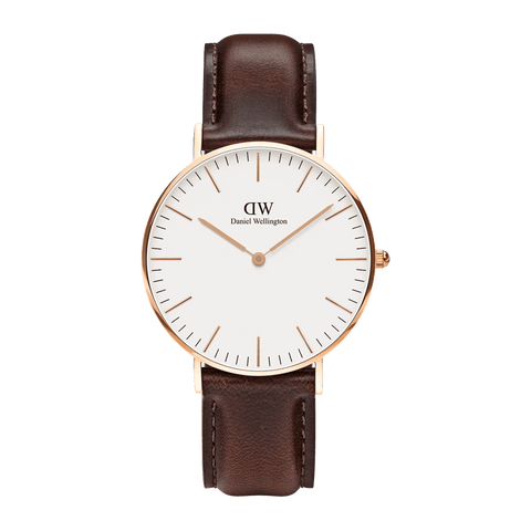 Daniel Wellington Klassische Bristol Herrenuhr in Braun DW00100009