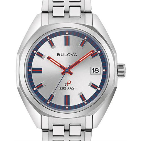 Bulova Jet Star Automatische Herrenuhr in Silber 96K112