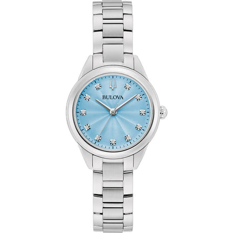 Ladies Steel Blue Dial Watch 96P250