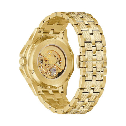 Bulova Crystal Men's Gold Watch 98A292