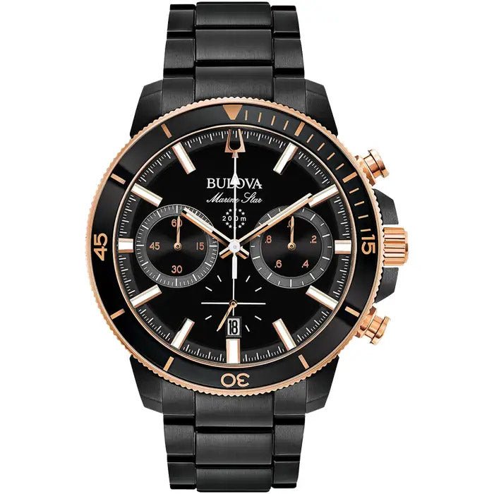 Orologio Bulova Marine Star da uomo nero 98B302