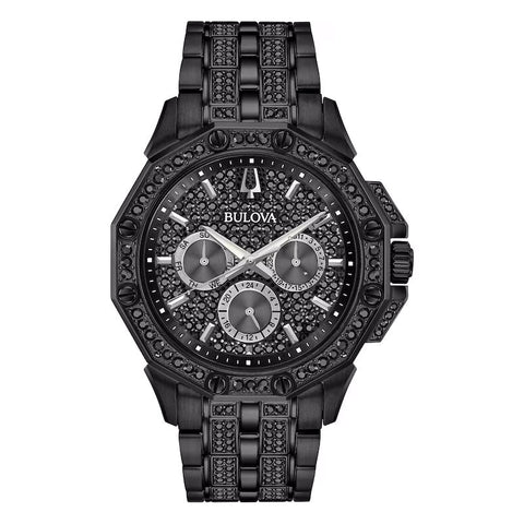 Bulova Crystal Men's Black Watch 98C134