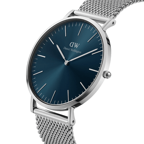 Daniel Wellington Classic Mesh Arctic Herrenuhr in Blau DW00100628