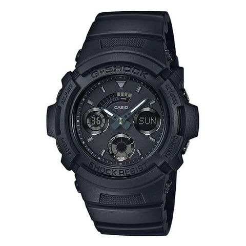 Casio G-Shock Uhr Analog-Digital Schwarz auf Schwarz AW-591BB-1ADR 