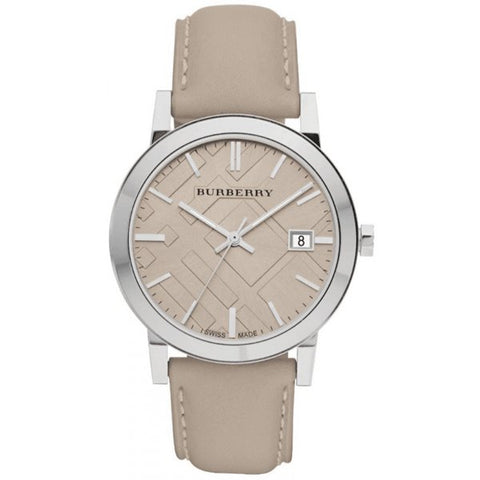 Burberry Herrenuhr The City Check Champagner BU9010