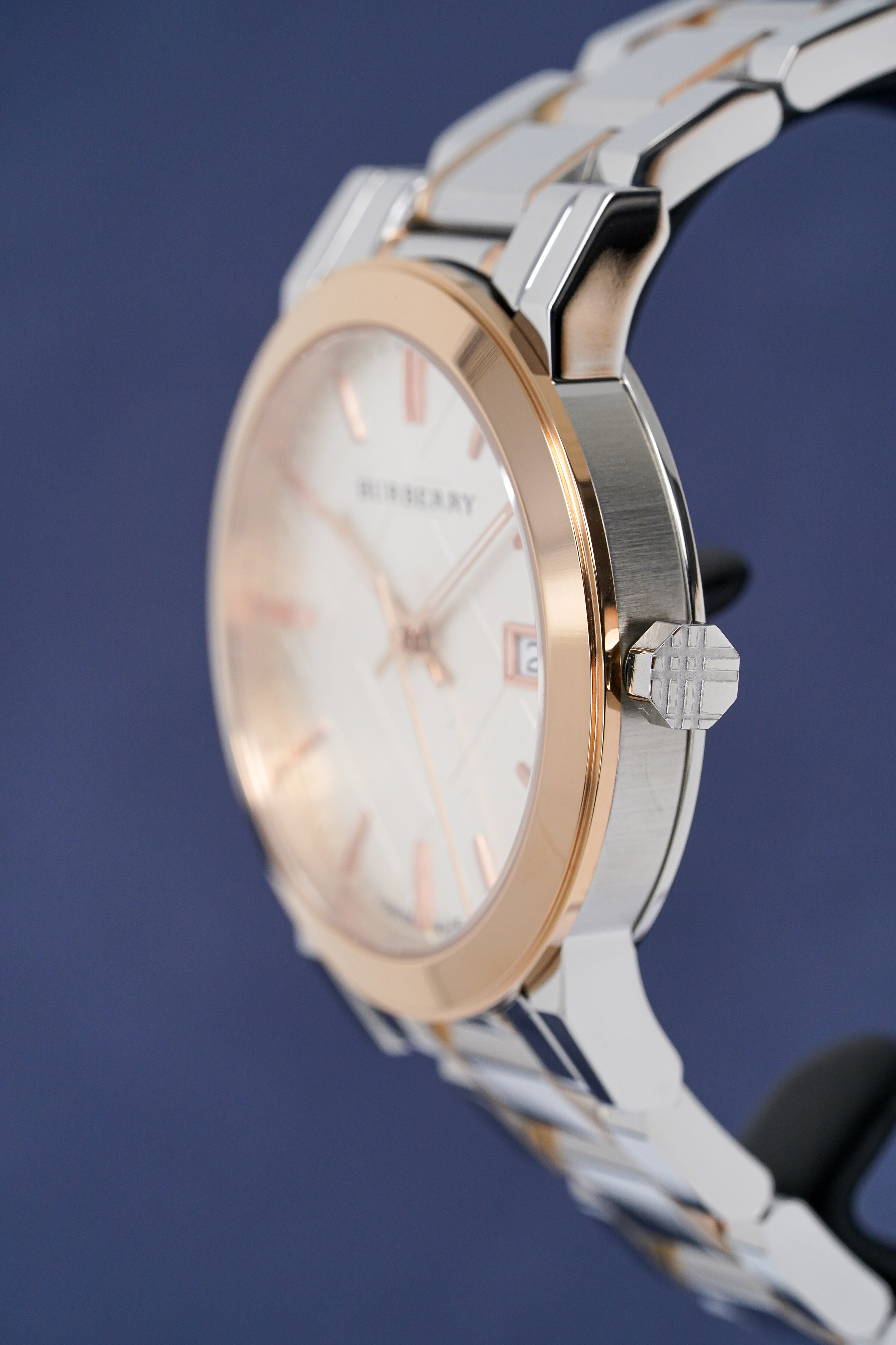 Burberry Unisex Watch The City 38mm Two Tone Rose Gold BU9006