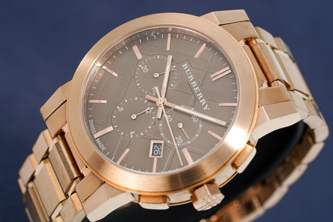 Burberry Herrenuhr Chronograph The City 42mm Roségold BU9353