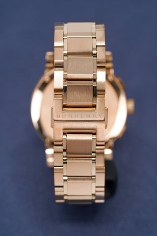 Orologio da uomo Burberry Cronografo The City 42mm Oro rosa BU9353