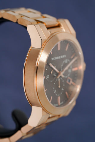 Orologio da uomo Burberry Cronografo The City 42mm Oro rosa BU9353