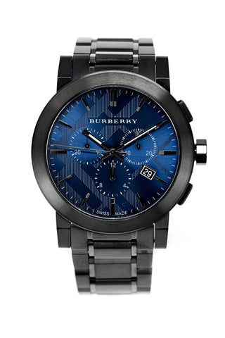 Burberry Herrenuhr Chronograph The City 42mm Gun Metal BU9365