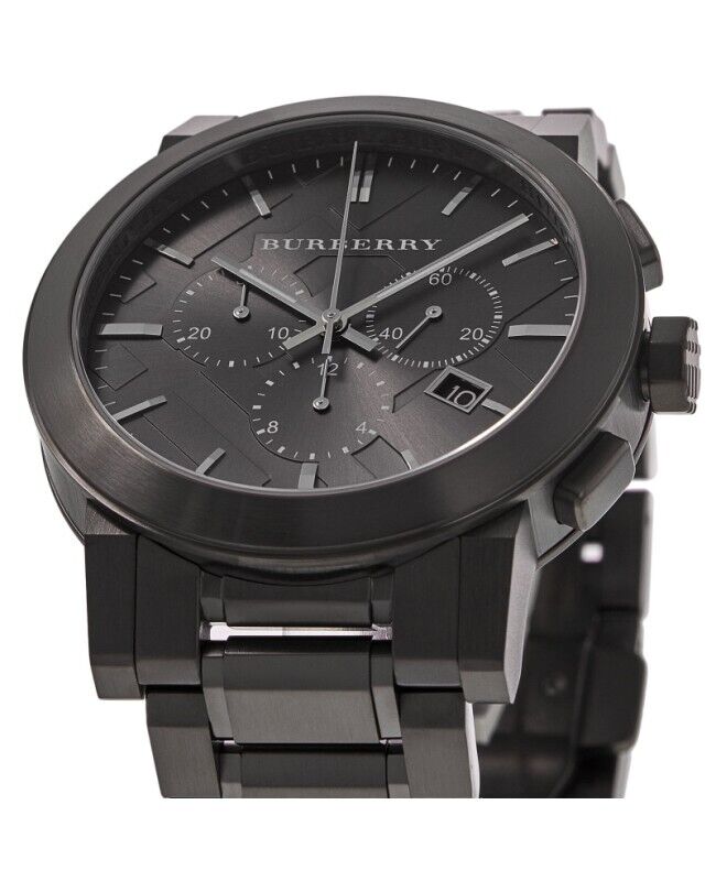 Orologio da uomo Burberry Cronografo The City 42mm PVD nero BU9354