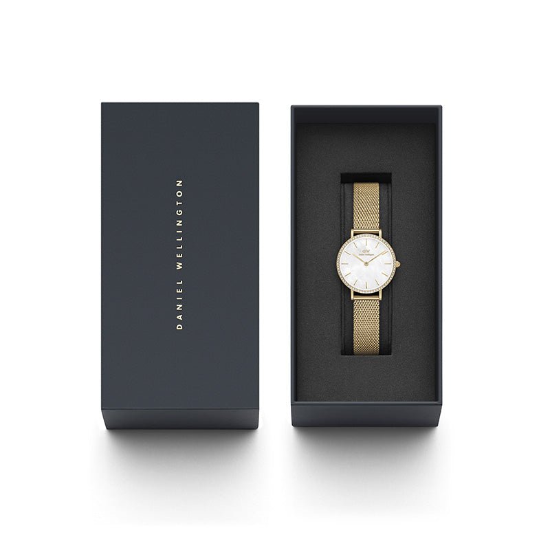 Daniel Wellington Petite Damen-Armbanduhr in Weiß DW00100662