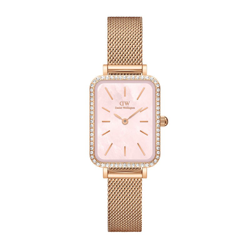 Daniel Wellington Quadro Damen-Armbanduhr in Rosa, DW00100669