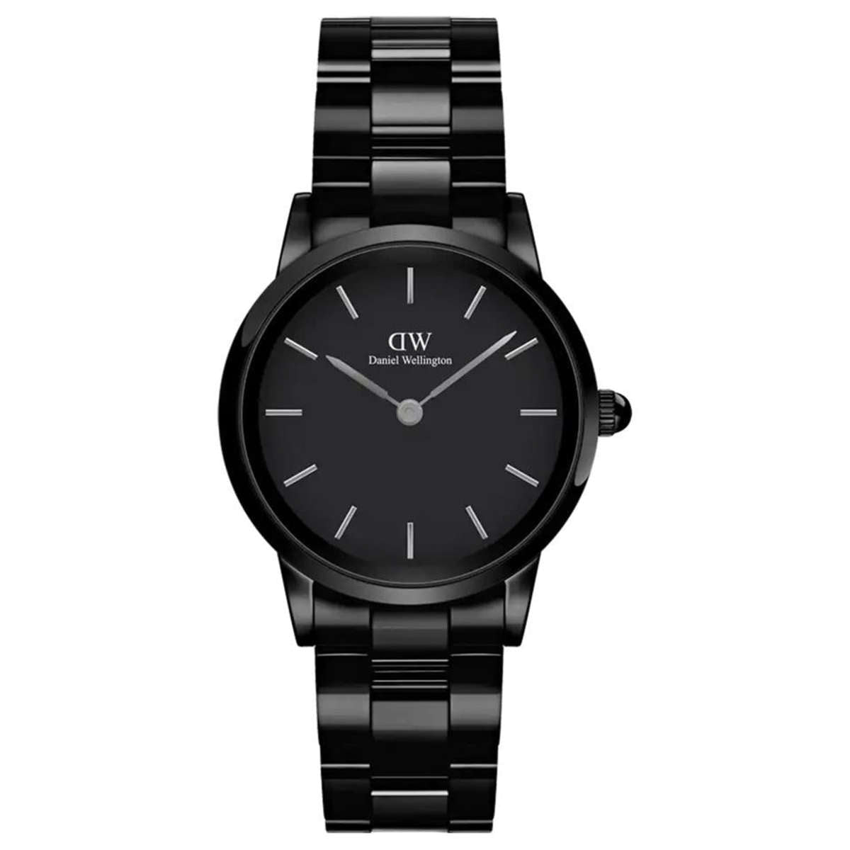 Daniel Wellington Iconic Link Damen-Armbanduhr in Schwarz DW00600415