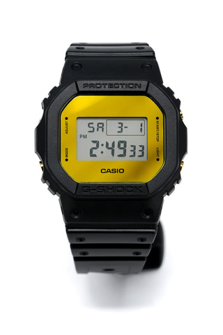 Casio G-Shock Herren-Armbanduhr, quadratisch, metallisch-goldfarben, verspiegeltes Zifferblatt, DW-5600BBMB-1DR 