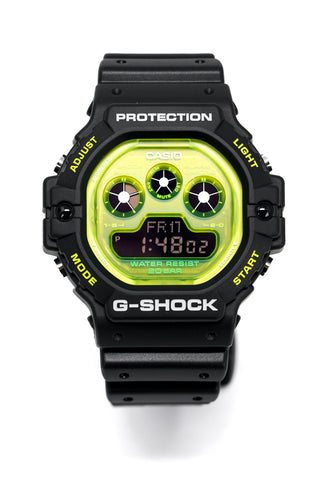 Casio G-Shock Watch Men's Shock Tech Skeleton Black/Green DW-5900TS-1DR