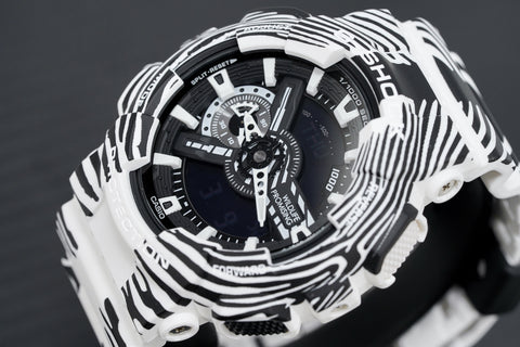 Casio G-Shock Herrenuhr Wildlife Promising Limited Edition Zebra GA-110WLP-7ADR 