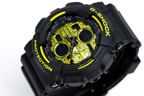 Casio G-Shock Herrenuhr Neongelb/Schwarz GA-140DC-1ADR 