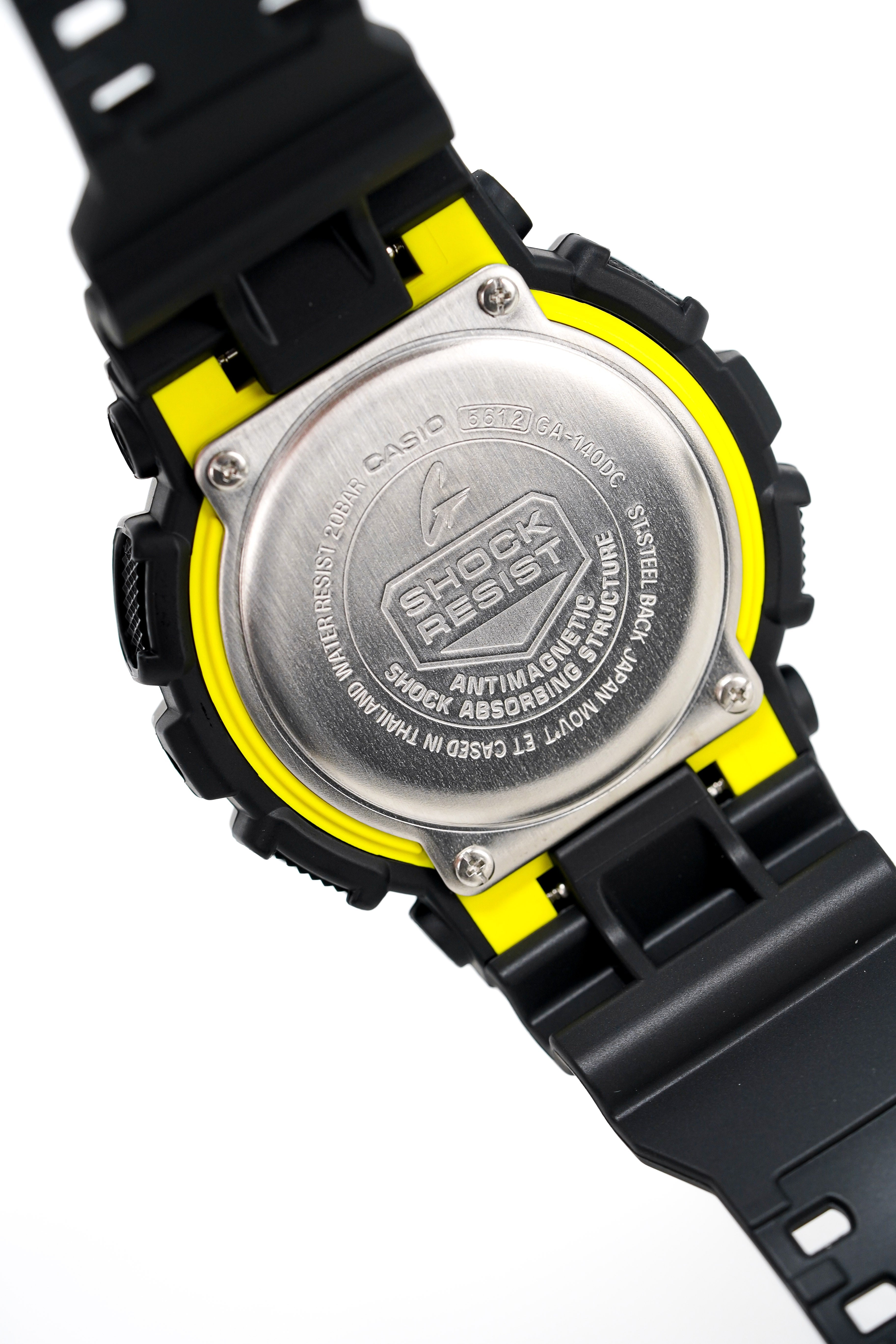 Orologio Casio G-Shock da uomo giallo neon/nero GA-140DC-1ADR 