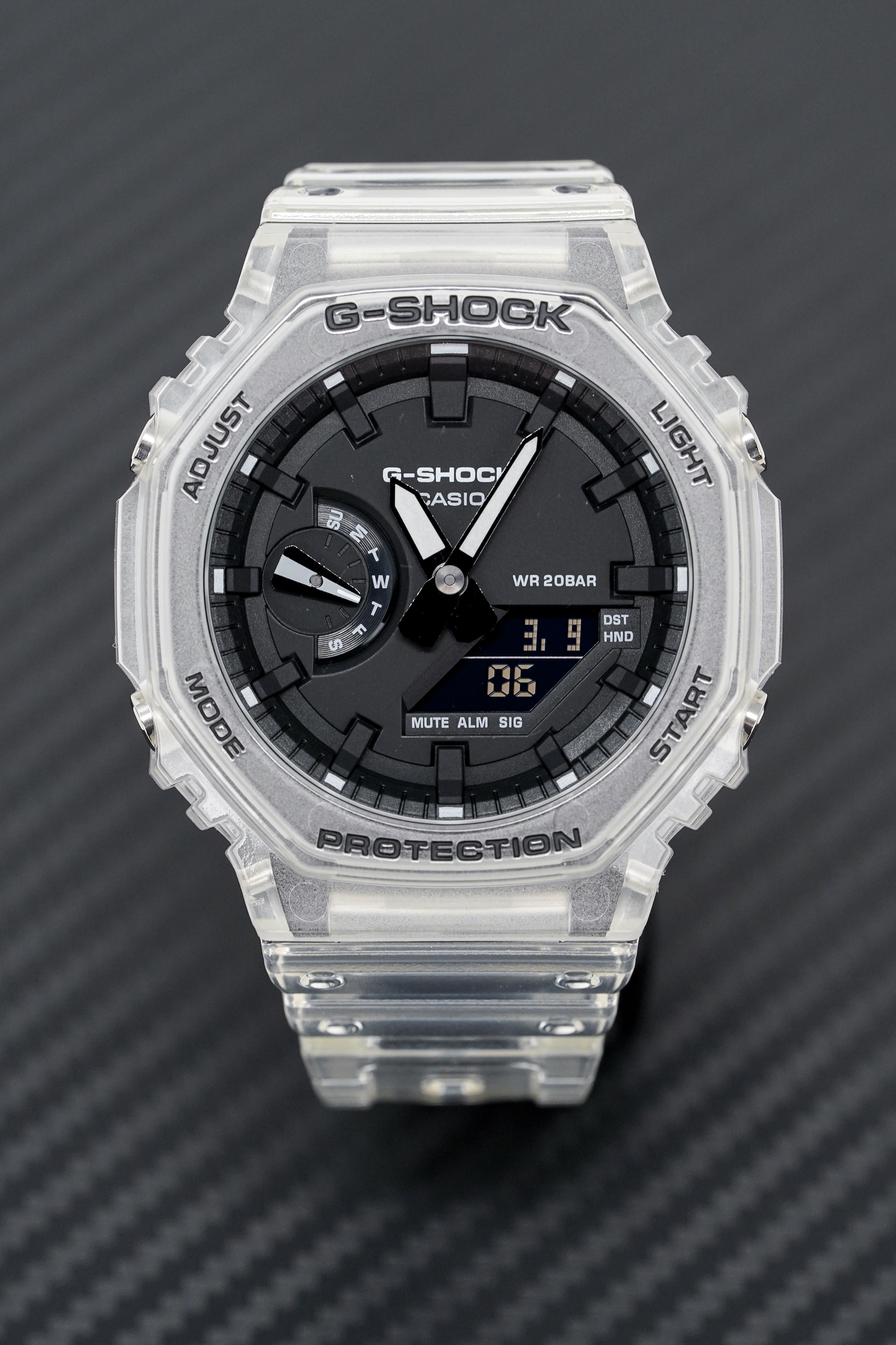 Casio G-Shock Watch Skeleton Series Clear White GA-2100SKE-7AER