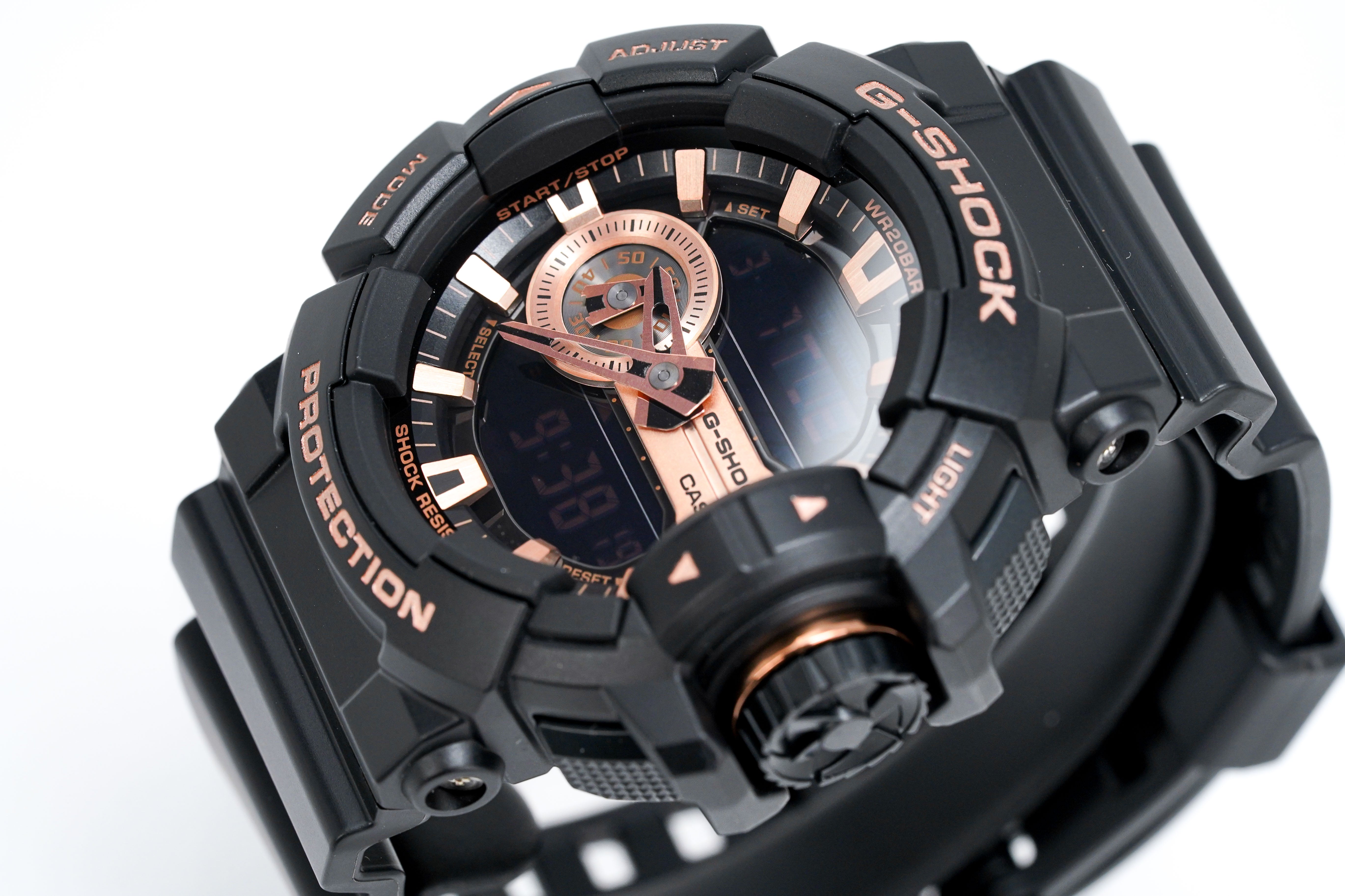 Orologio Casio G-Shock da uomo oversize in oro rosa GA-400GB-1A4DR 