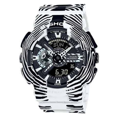 Casio G-Shock Herrenuhr Wildlife Promising Limited Edition Zebra GA-110WLP-7ADR 