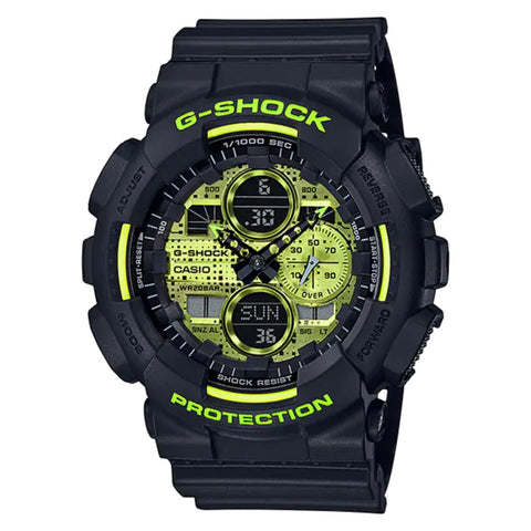 Casio G-Shock Herrenuhr Neongelb/Schwarz GA-140DC-1ADR 