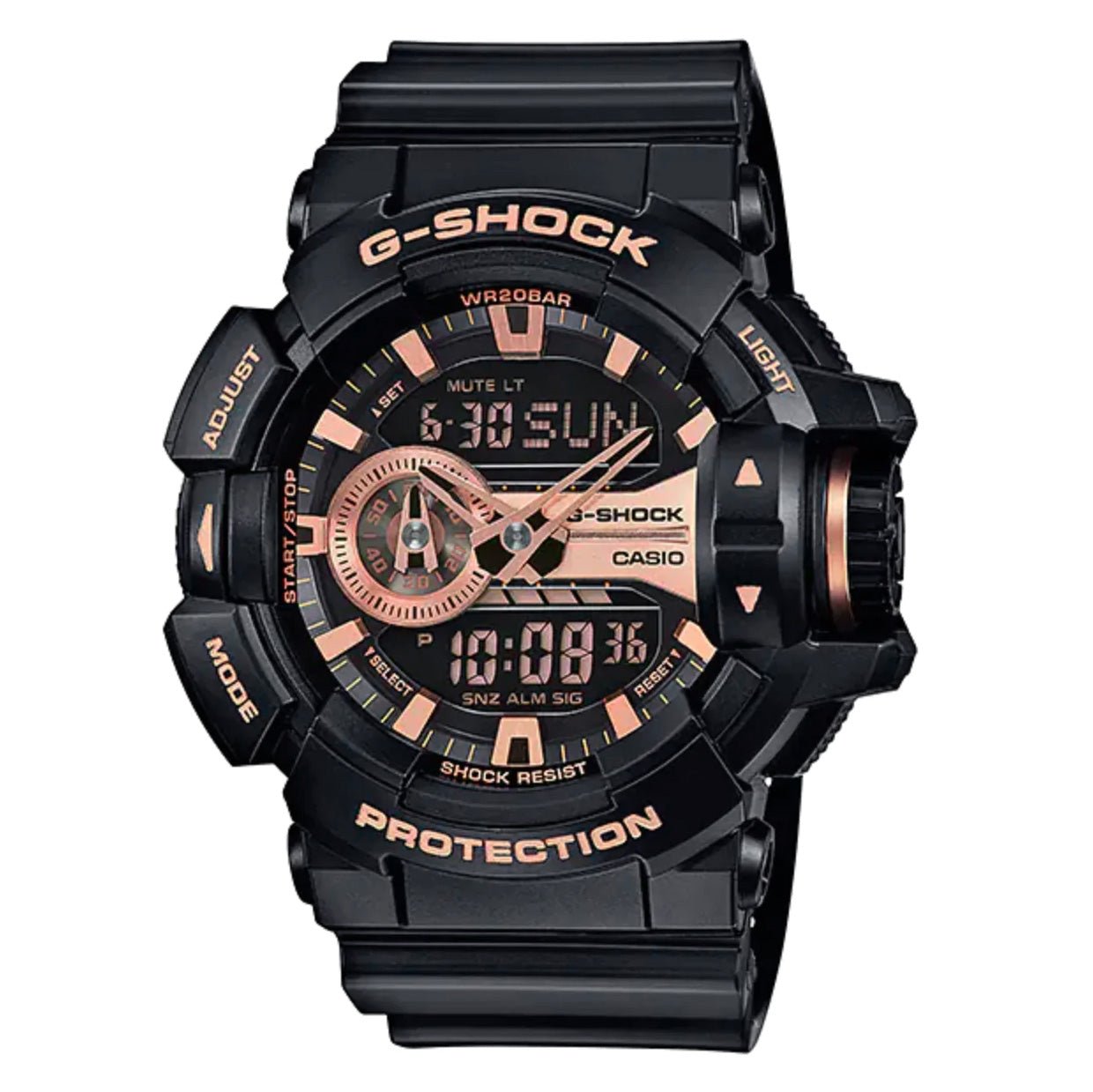 Orologio Casio G-Shock da uomo oversize in oro rosa GA-400GB-1A4DR 