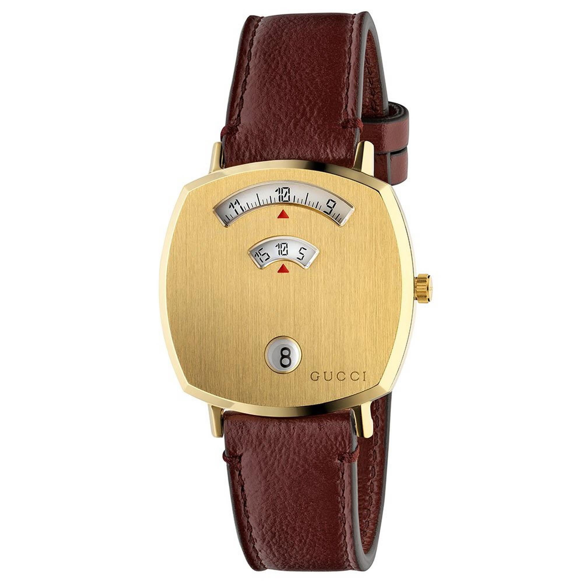 Gucci Unisex Grip Gold PVD Watch - YA157405