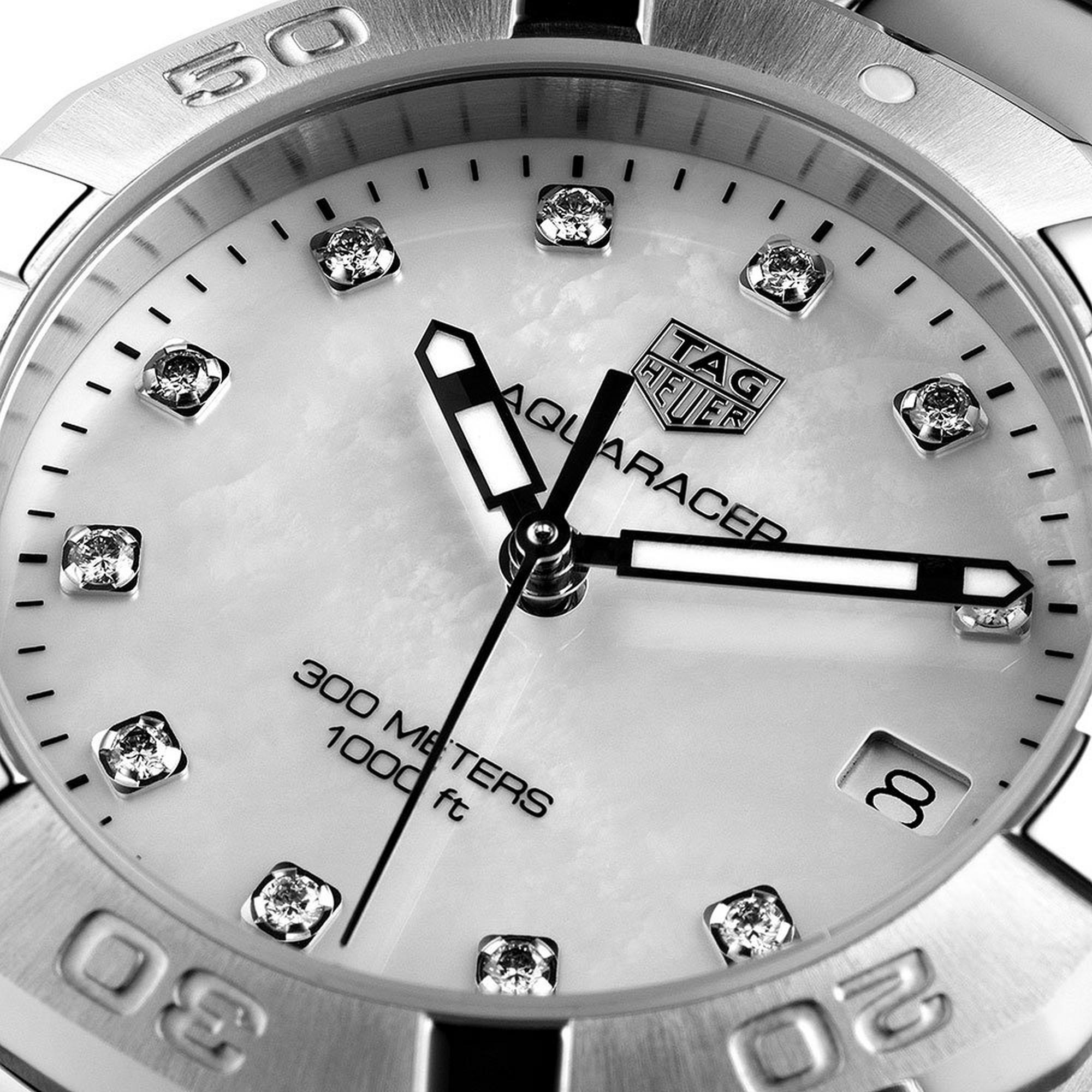 TAG Heuer Aquaracer WBD1314.BA0740 Ladies' Mother-of-Pearl Dial Diamond Diver Watch in Stainless Steel