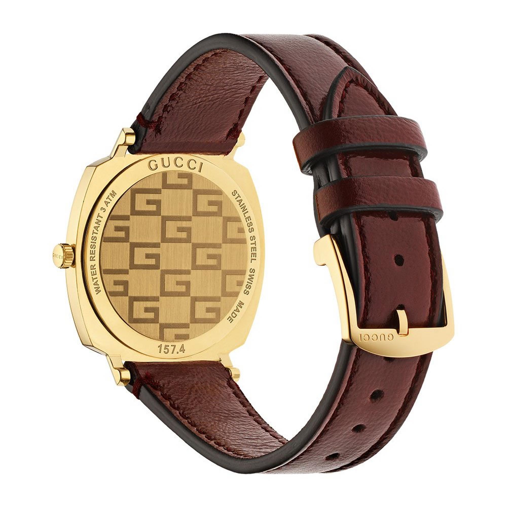 Gucci Unisex Grip Gold PVD Watch - YA157405