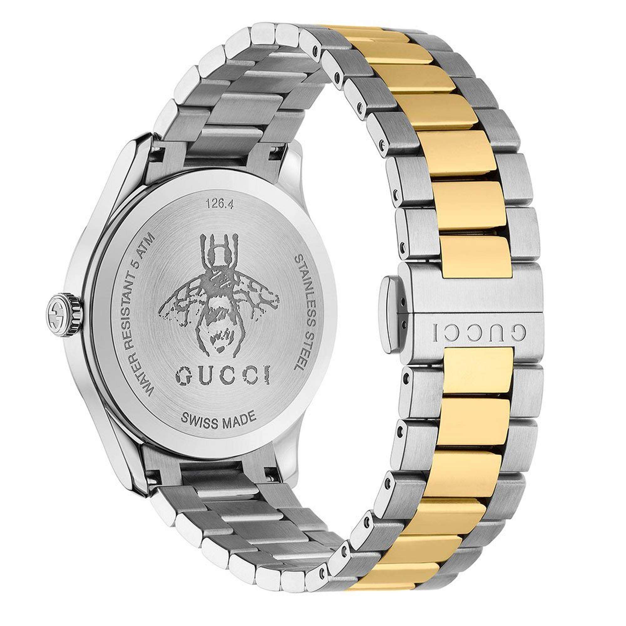 Luxus Gucci G-Timeless Stahl Gold Uhr Watchlyx1