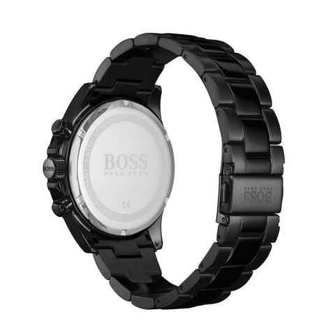 Hugo Boss Herren-Armbanduhr „Hero“ aus schwarzem Edelstahl 1513754