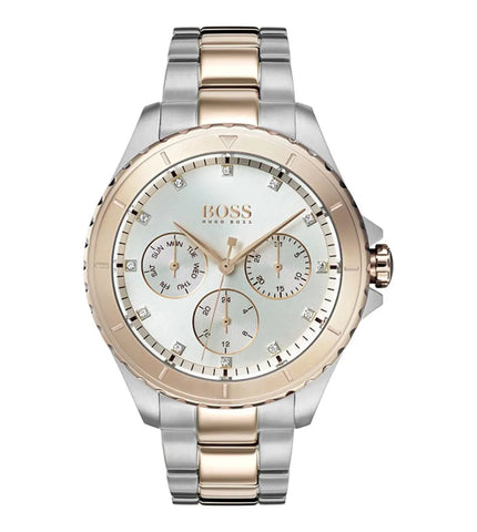 Orologio da donna Hugo Boss Praise 1502446 in acciaio inossidabile bicolore con dettagli in oro rosa