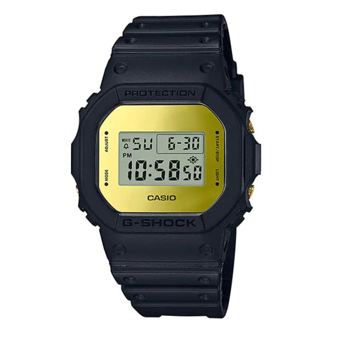 Casio G-Shock Herren-Armbanduhr, quadratisch, metallisch-goldfarben, verspiegeltes Zifferblatt, DW-5600BBMB-1DR 