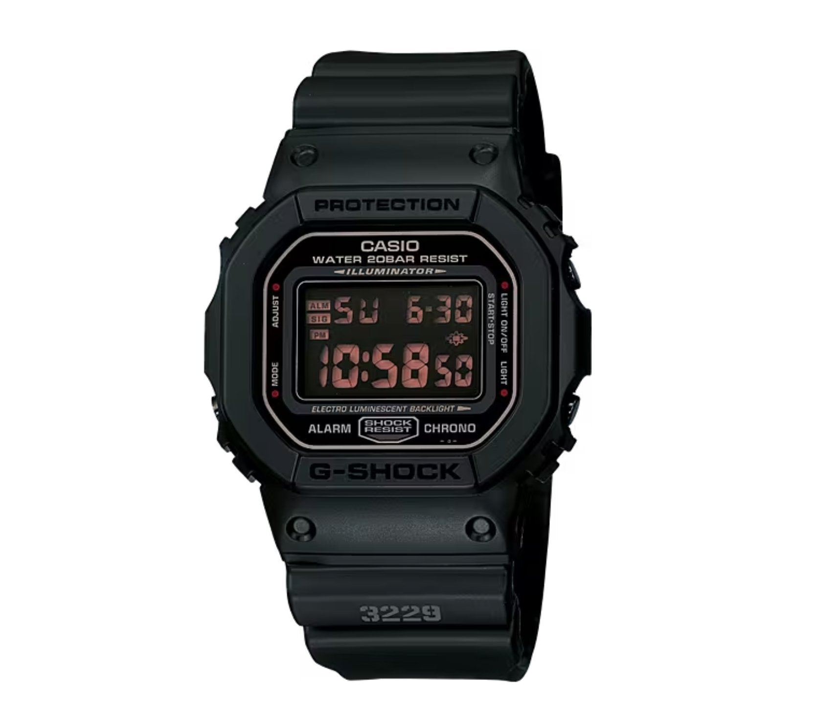 Casio G-Shock Watch Men's Black on Black DW-5600MS-1DR