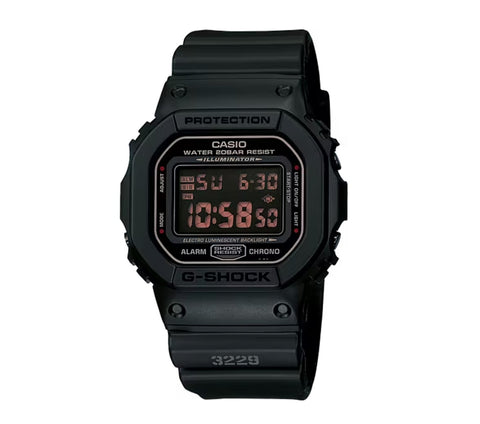 Orologio Casio G-Shock da uomo nero su nero DW-5600MS-1DR 