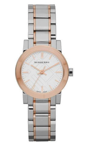 Orologio da donna Burberry The City bicolore oro rosa 26 mm BU9205