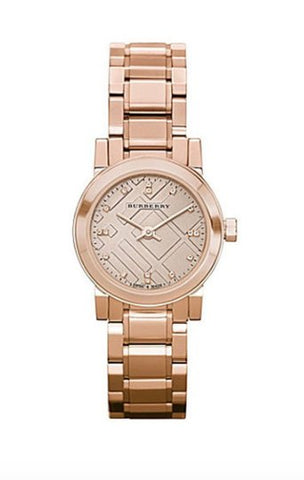 Orologio da donna Burberry The City Diamonds 26mm Oro rosa BU9215