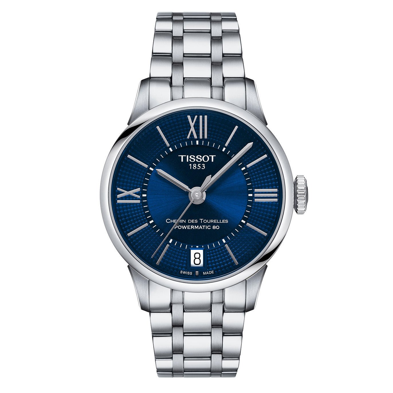 Tissot Damen Automatikuhr Chemin Des Tourelles Powermatic 80 Blau T0992071104800