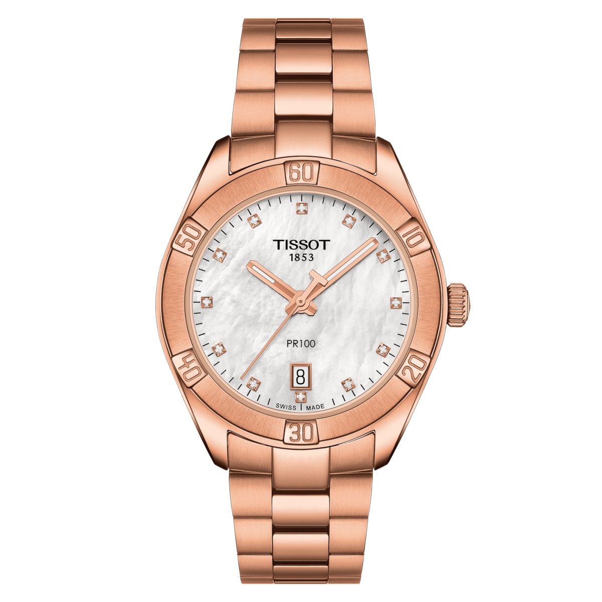 Orologio da donna Tissot PR 100 Classic 36mm Bianco Oro Rosa T1019103311600