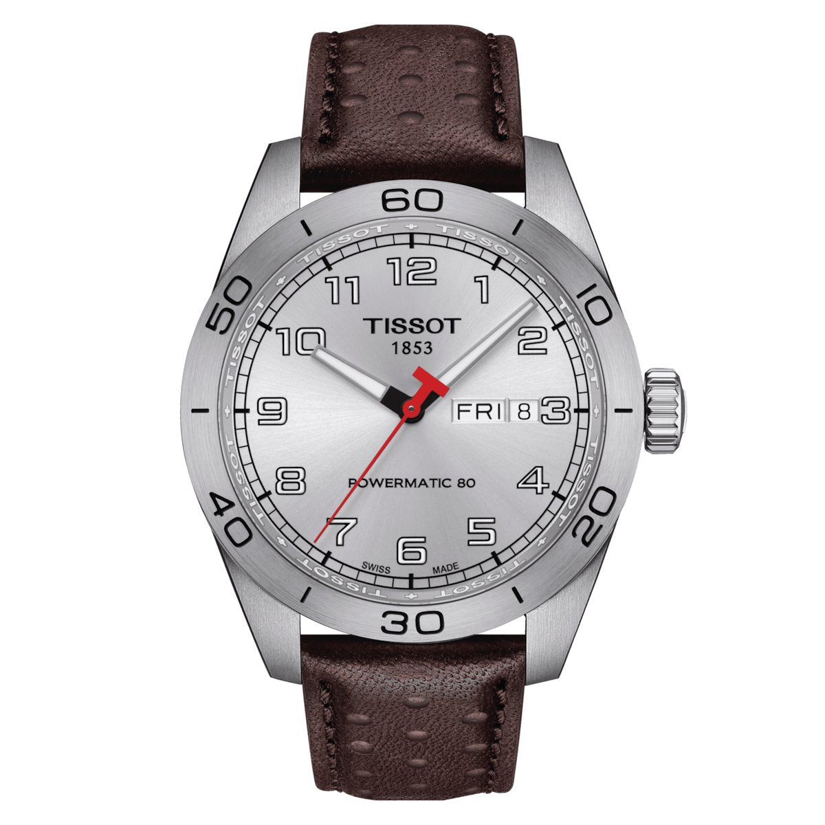 Tissot Men's Watch PRS 516 Automatic 42mm Powermatic 80 Silver Brown T1314301603200